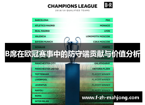 B席在欧冠赛事中的防守端贡献与价值分析